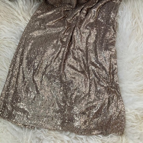 JS COLLECTIONS Cowl Neck Sequin Gown - Picture 11 of 12